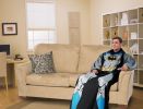 Batman-Batman in Black Star Wars: The Mandalorian; Comfy Mando Adult Silk Touch Comfy Throw Blanket with Sleeves; 48" x 71"