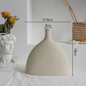 Simplicity Ceramic Vase Dry Flower Arrangement Home Decoration Ornament Living Room Display Art Vases (Option: B)