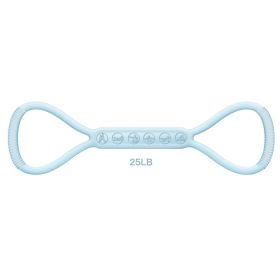 Eight-character Chest Expander Open Back Fitness Women's Stretch Strap Elastic Band (Color: Blue)