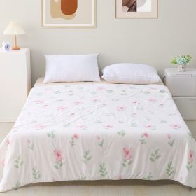 Machine Washable Cool Feeling Ice Silk Thin Quilt (Option: Brocade Embroidery Grass-150x200cm)