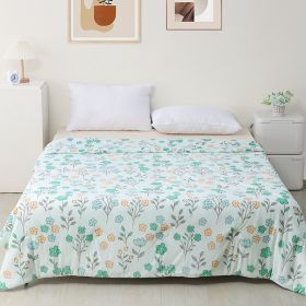 Machine Washable Cool Feeling Ice Silk Thin Quilt (Option: Hua Tao Xiang Hai-150x200cm)