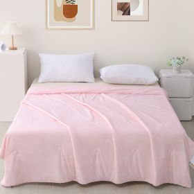 Machine Washable Cool Feeling Ice Silk Thin Quilt (Option: Daiyu Pink-150x200cm)