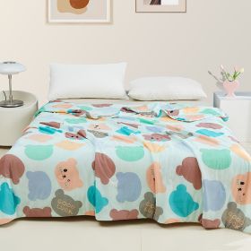 Machine Washable Cool Feeling Ice Silk Thin Quilt (Option: Bear Head-150x200cm)