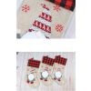 Christmas Stockings 19" Xmas Plaid Gnome Santa Stocking for Home Party Decoration