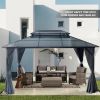 Double Roof Sunshade Gazebos (Powder Coated)-kk outdoor