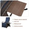 Outdoor Adjustable Wicker Recliner with Flip Table